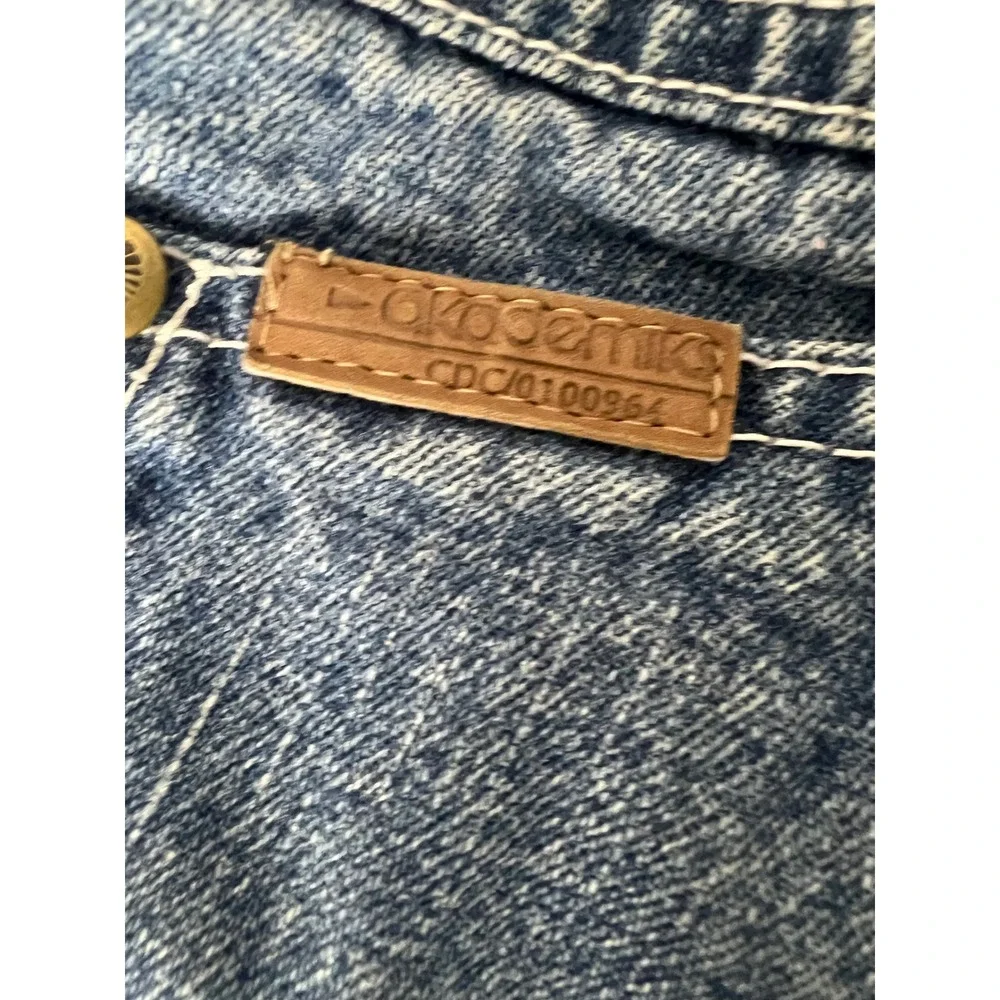 Akademiks Baby Boys‎ Denim Jeans Blue Embroidered Y2K 0-6M Medium Wash CSWHL